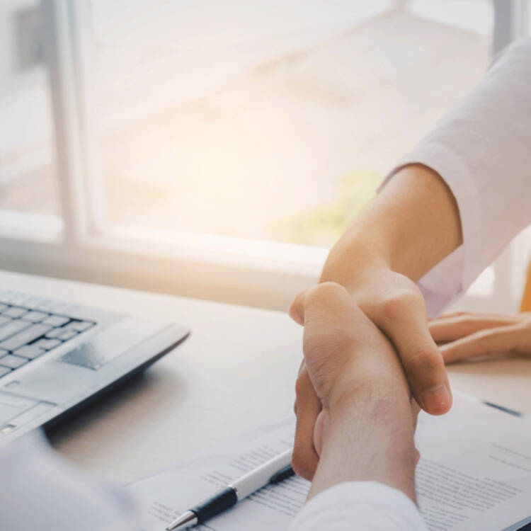 Financial Advisor Shaking Hands With Client