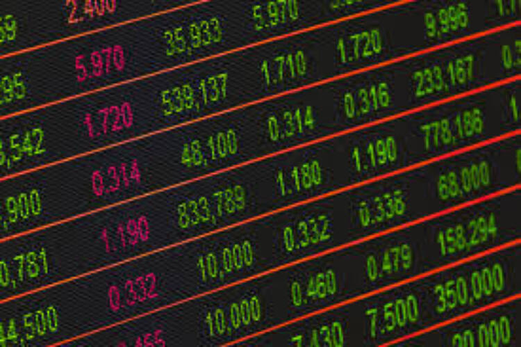Stock market numbered graph
